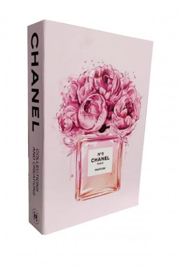 Çiçekli Chanel Dekoratif Kitap Kutusu