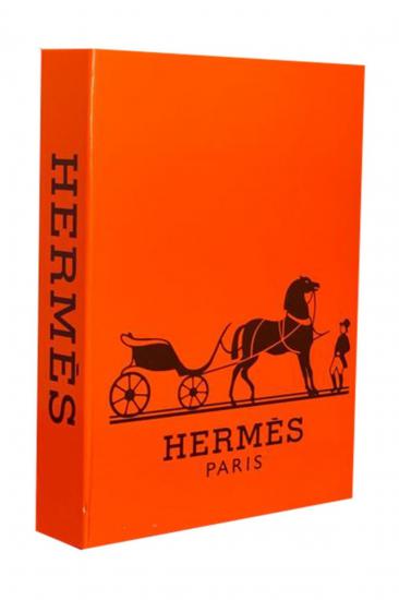 Turuncu Hermes Dekoratif Kitap Kutusu