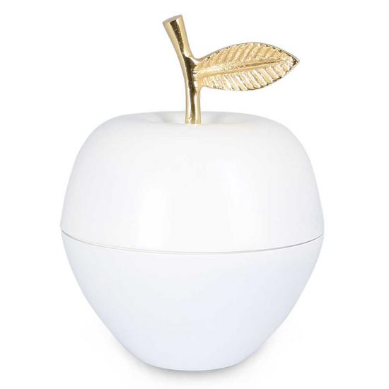 Beyaz Elma Kapaklı Dekoratif Obje